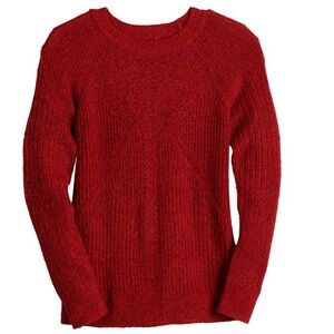 NWT Women's Apt. 9 Pointelle Shine Crewneck Sweater